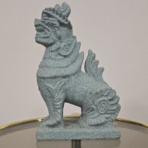 1965 Arnels Ceramic Green Foo Dog Figurine Statue